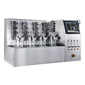 useita rinnakkaisia lasisia fermentoribioreaktoreita